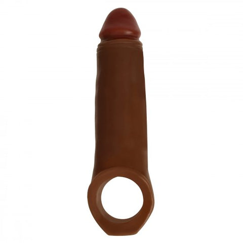 2 Inch Penis Enhancer with Ball Strap - Brown